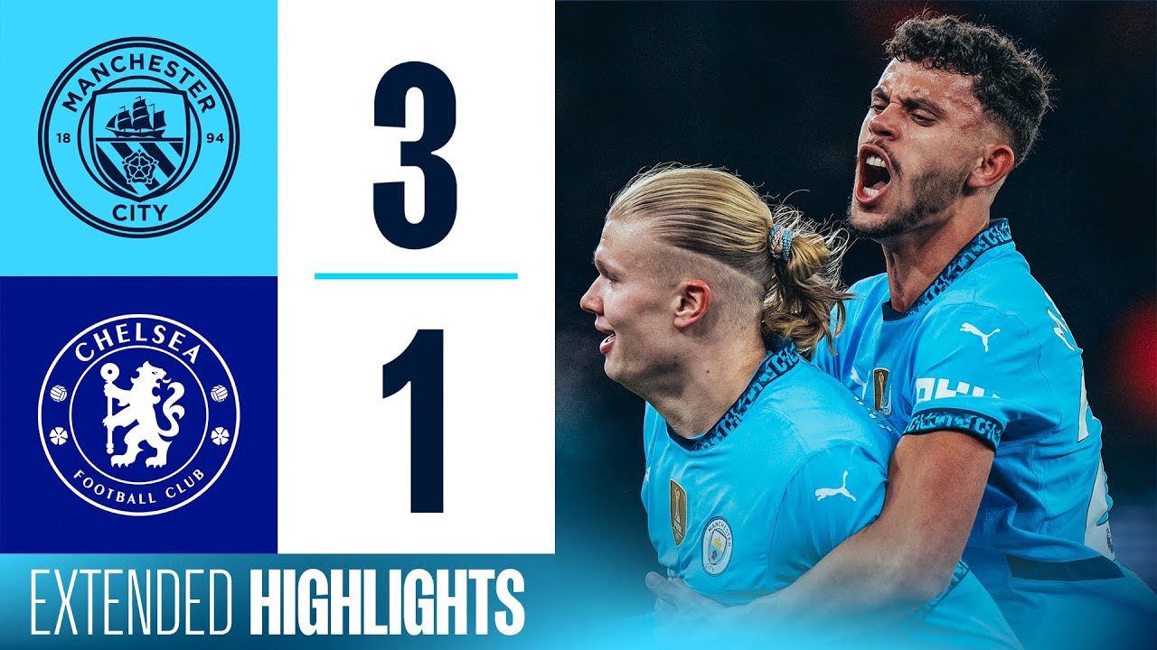 EXTENDED HIGHLIGHTS | Man City 3 - 1 Chelsea | Gvardiol, Haaland & Foden goals secure three points! background