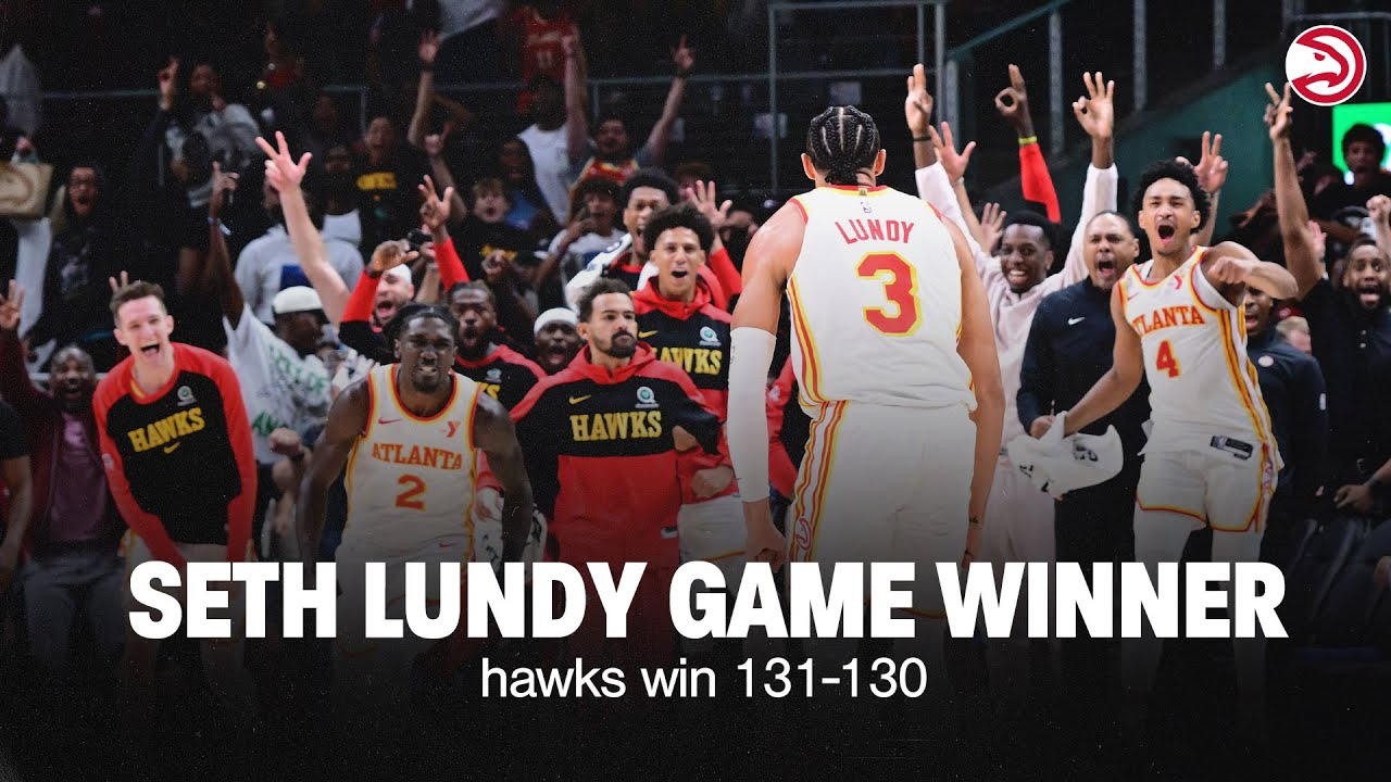 Seth Lundy Game Winner 🚨 Hawks beat Pacers 131-130 background