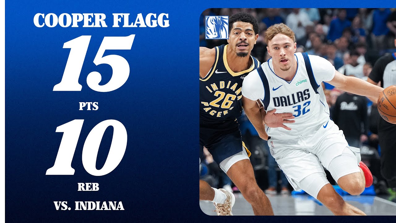 Cooper Flagg (15 PTS 10 REB) vs. Indiana | October 29, 2025 background