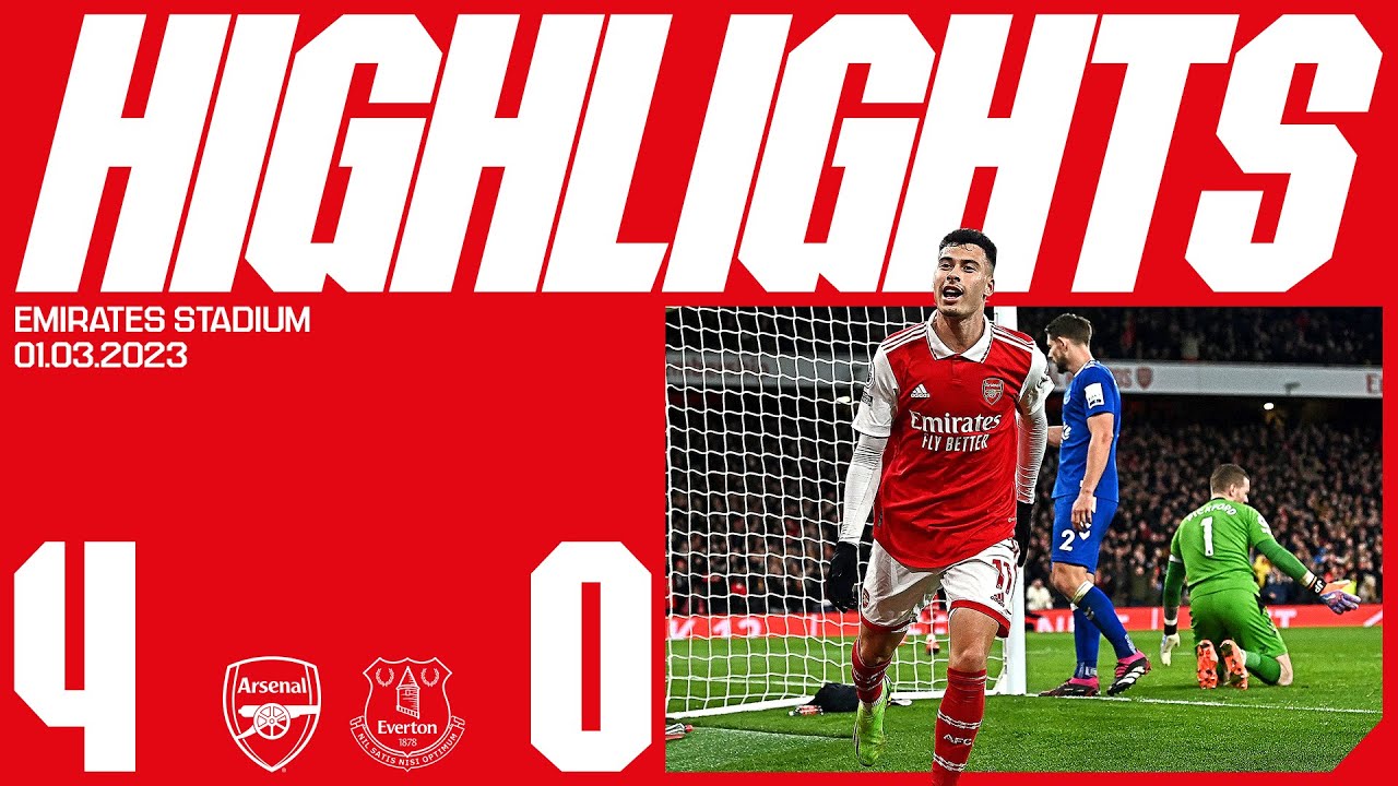 HIGHLIGHTS | Arsenal vs Everton (4-0) | Saka, Martinelli (2) and Odegaard give us all three points! background