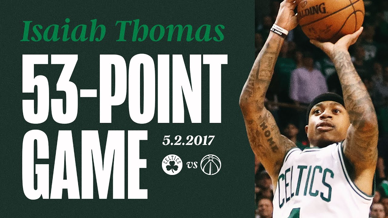 Isaiah Thomas scores 53 points in emotional playoff win over John Wall & the Washington Wizards background