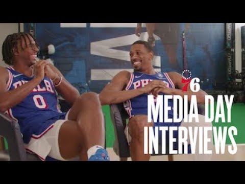 Tyrese Maxey and De'Anthony Melton discuss their relationship and growth on and off the court. background