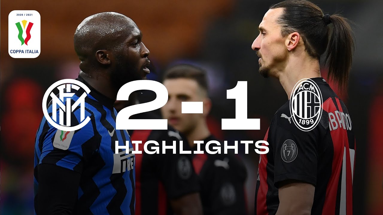 INTER 2-1 AC MILAN | COPPA ITALIA HIGHLIGHTS | A 97th-minute winner from Christian Eriksen! 🎨⚫🔵 background