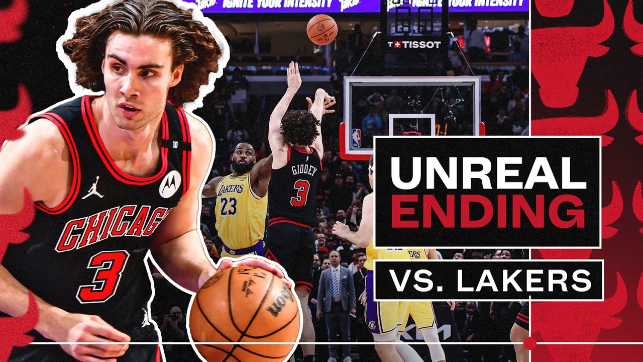 Final 12 seconds of the UNBELIEVABLE Bulls comeback win over the Lakers đ€Ż Chicago Bulls Highlights background