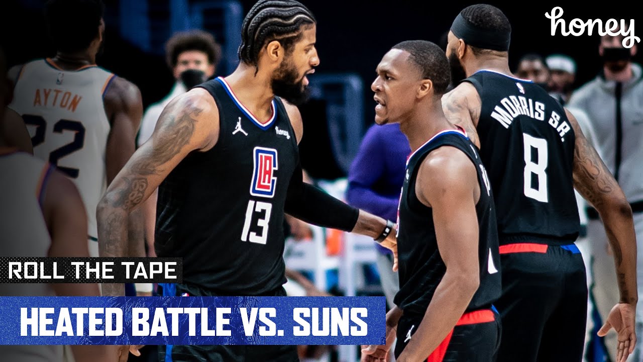 Heated Battle Between Clippers and Suns | Roll The Tape background
