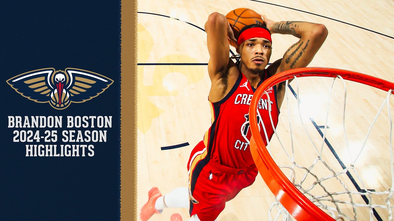 Brandon Boston 2024-25 NBA Season Highlights | New Orleans Pelicans background