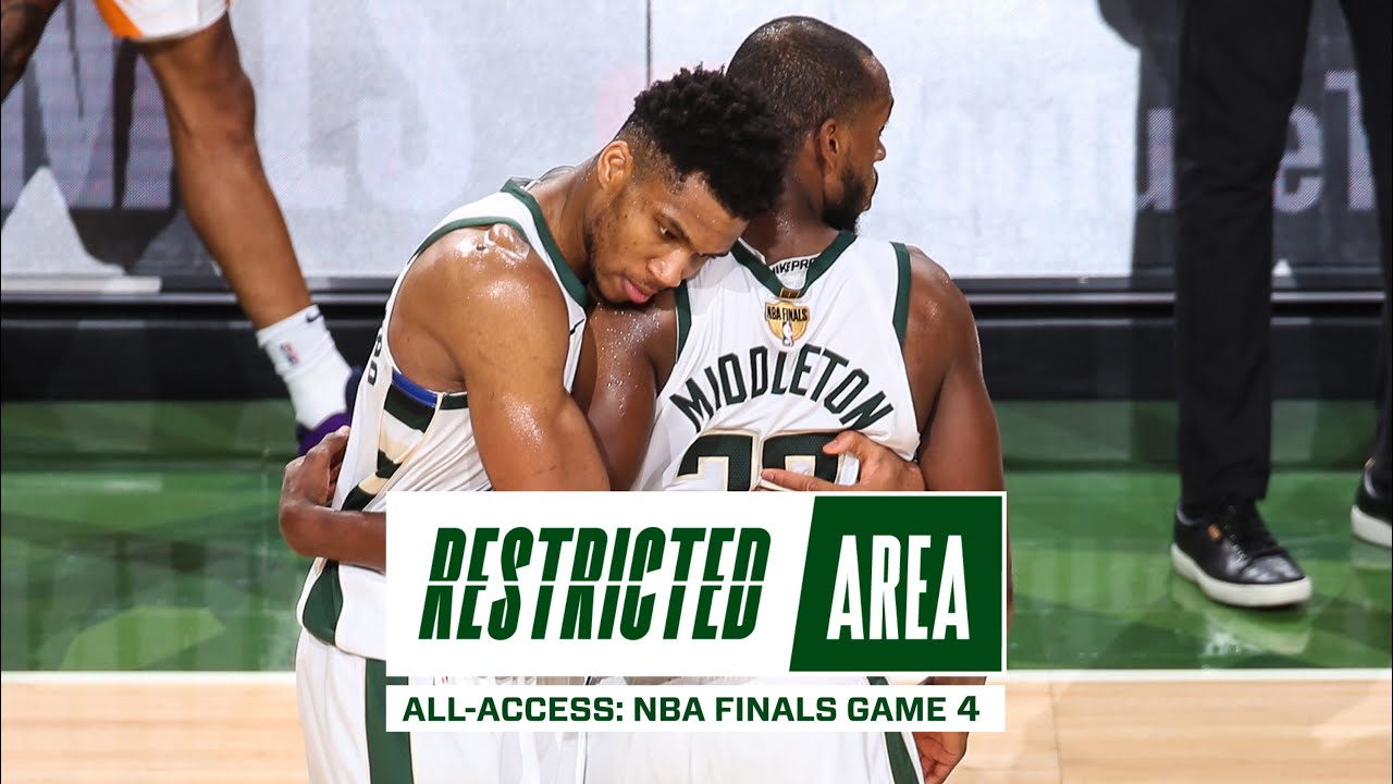 All-Access: NBA Finals Game 4 | Bucks Even Series vs. Suns 2-2 | The Giannis Block & Khris Drops 40 background