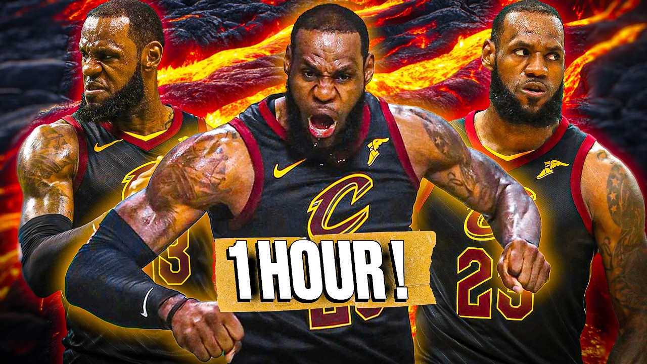 1 HOUR OF LEBRON JAMES' MOST DEMONIC SEASON EVER ! 2018 BRON TORE UP THE LEAGUE background