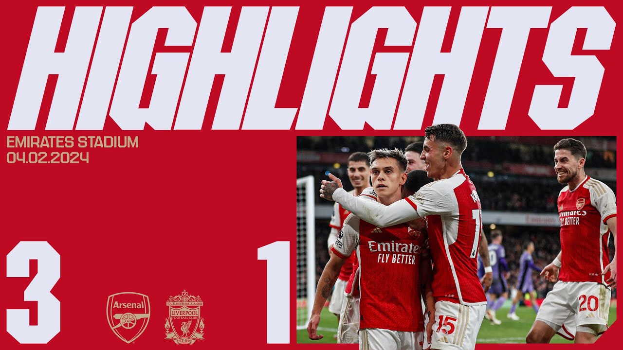 A BIG THREE POINTS! | Arsenal vs Liverpool (3-1) | Highlights | Saka, Martinelli, Trossard background