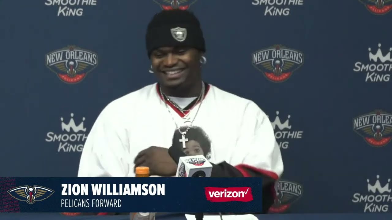 Zion Williamson on Jose Alvarado, win vs. Denver | Pelicans Nuggets Postgame Interview 12/4/2022 background