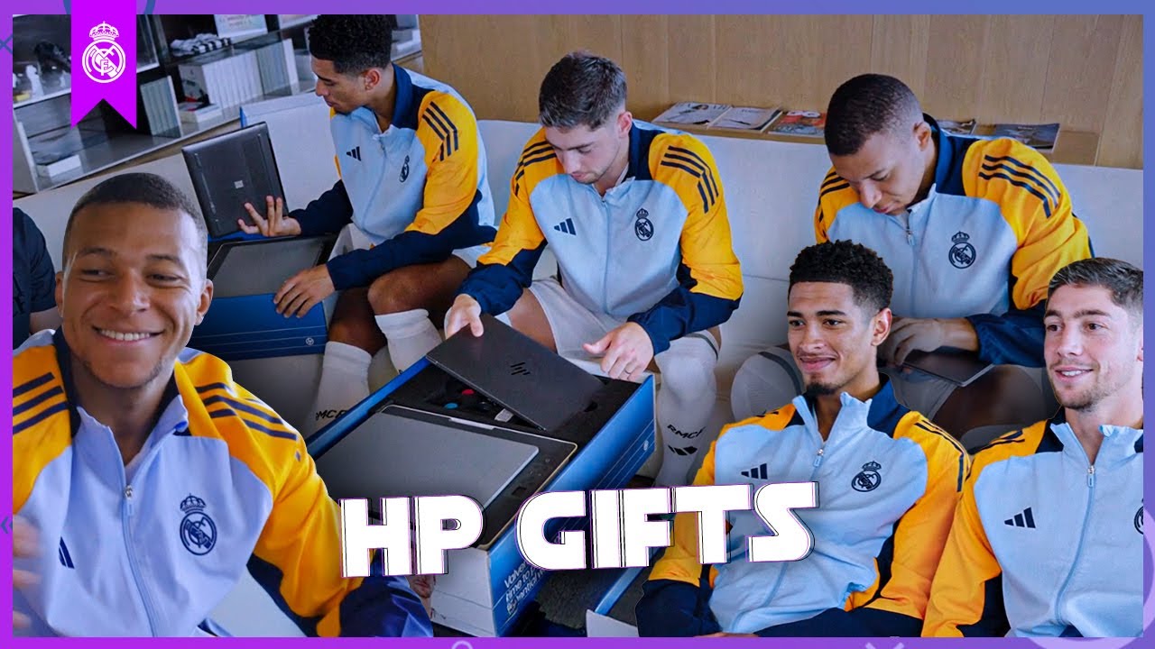 Real Madrid players receive GIFTs from HP! background
