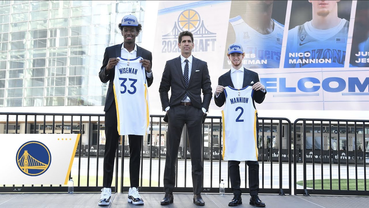 Golden State Warriors Welcome James Wiseman and Nico Mannion to Chase Center background