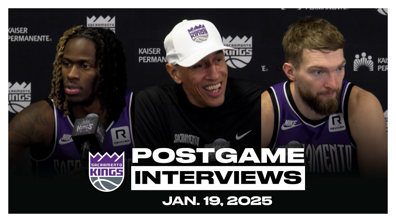 Domantas Sabonis, Keon Ellis & Coach Christie | Postgame Interviews 1.19.25