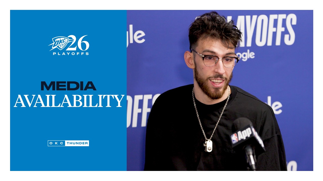 Chet Holmgren on the Game 3 win over Lakers | WCS Game 3 | Postgame Media | May 9, 2026 background