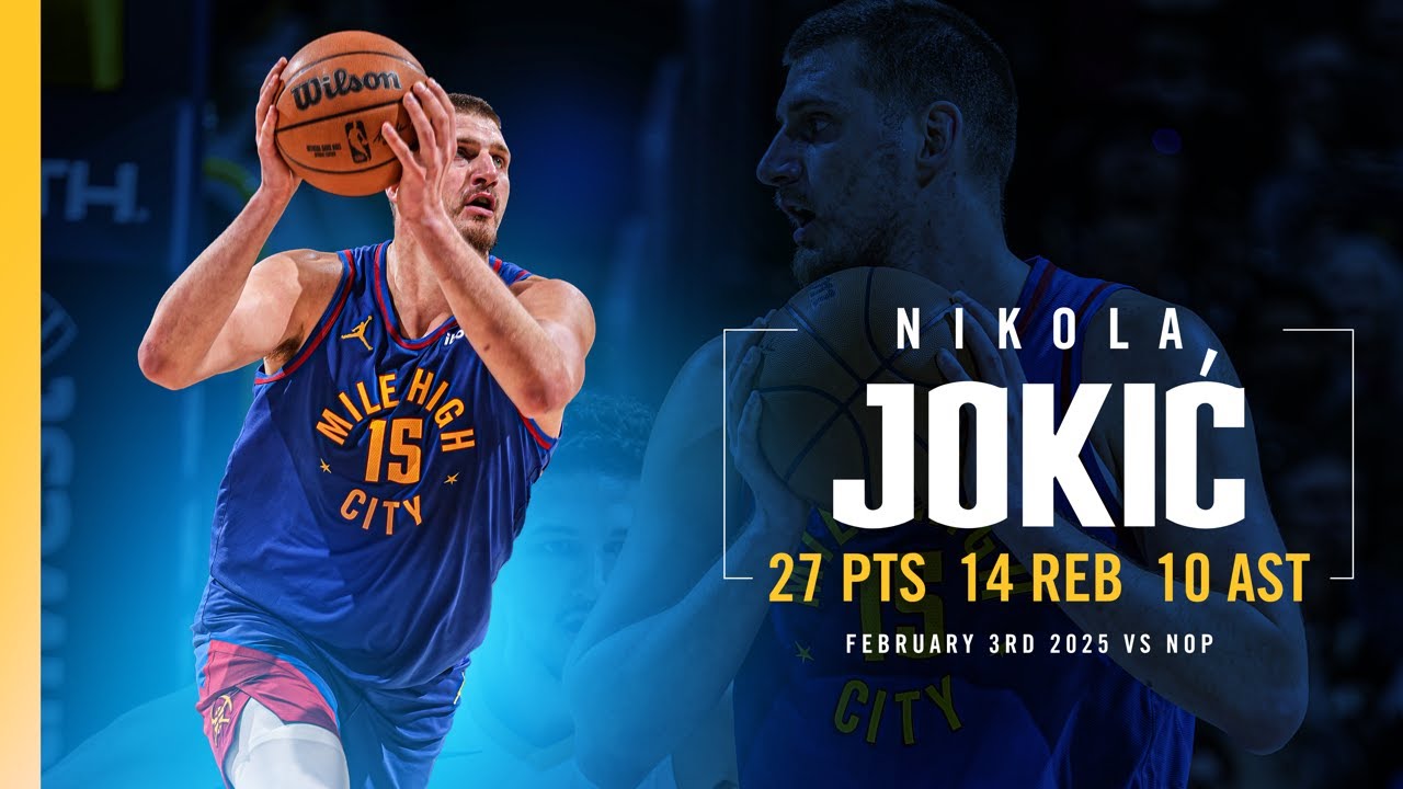 Nikola Jokić Full Game Highlights vs. Pelicans 📺 | 2/3/25 background
