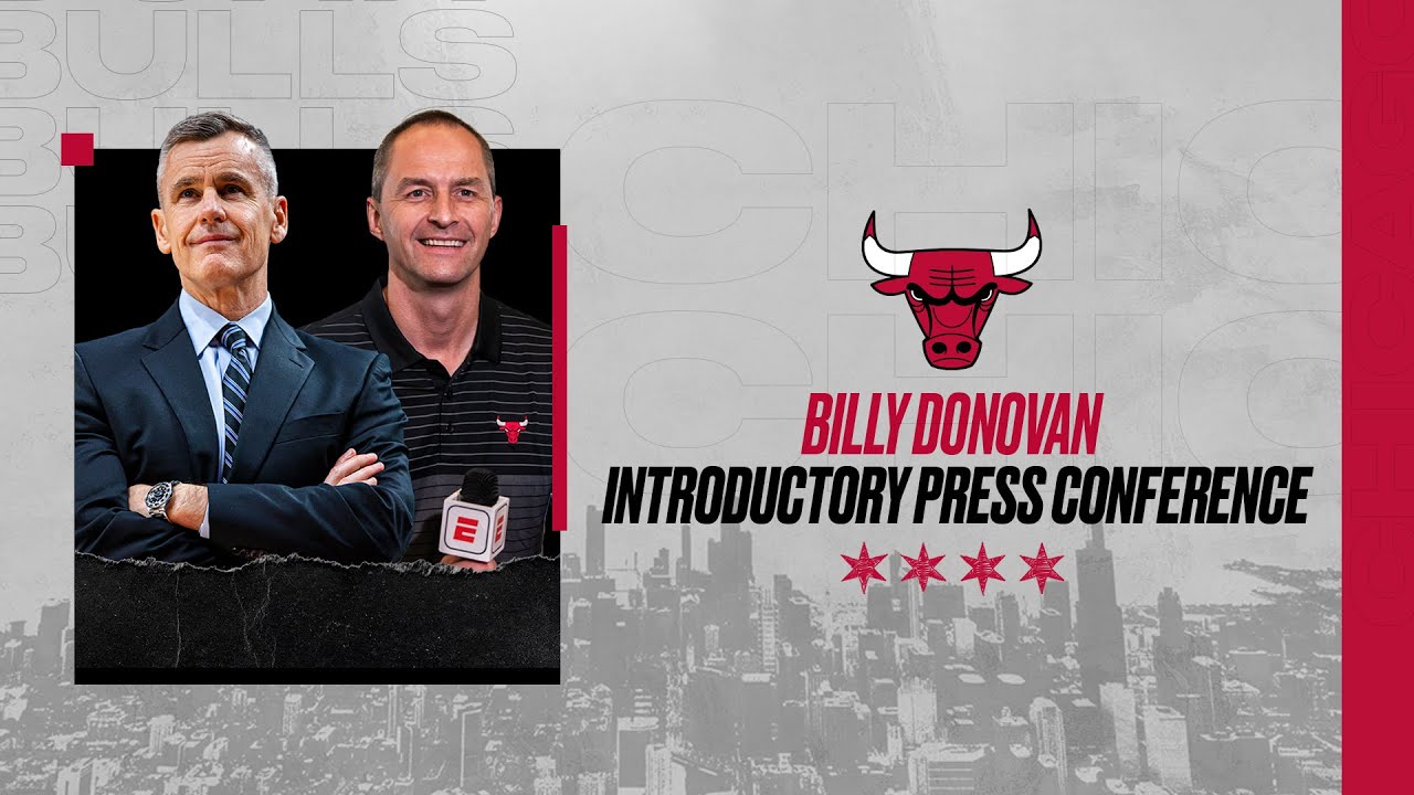 FULL PRESS CONFERENCE: Billy Donovan introduced as Head Coach | Chicago Bulls background