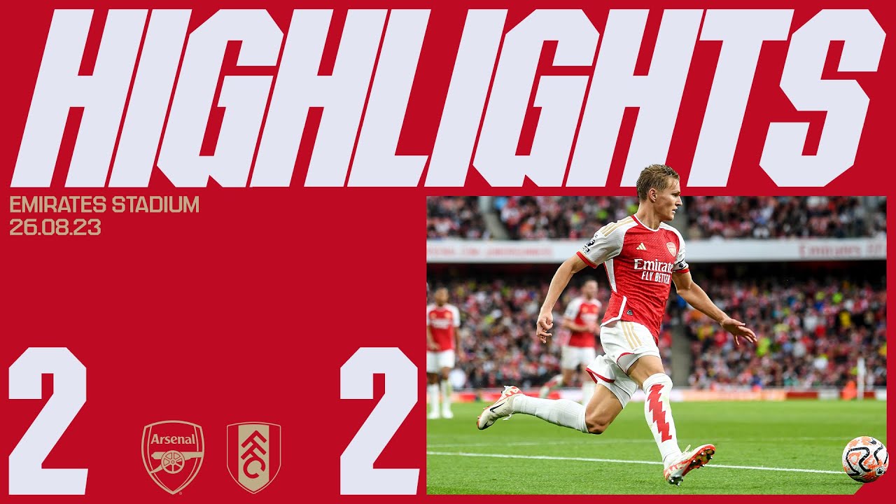 HIGHLIGHTS | Arsenal vs Fulham (2-2) | Saka, Nketiah background