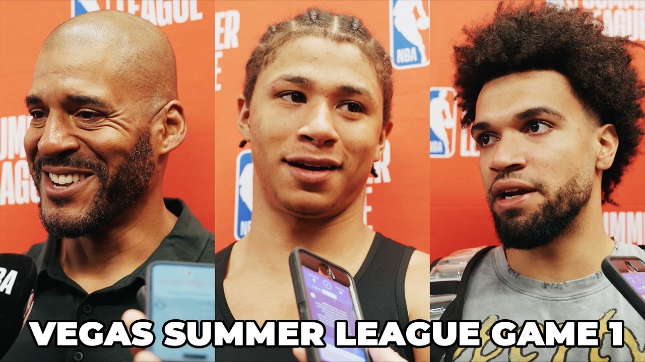 2026 Vegas Summer League Game 1: Spurs Coach Corliss Williamson, Carter Bryant, Ja'Kobi Gillespie