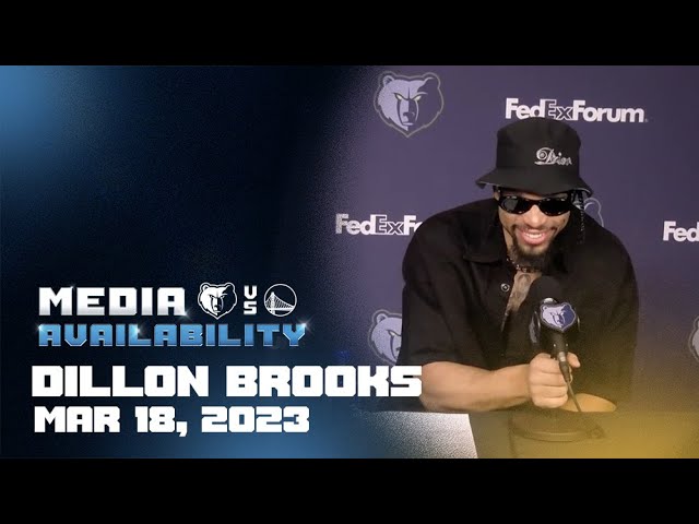 Grizzlies vs Warriors: Dillon Brooks press conference 03.18.23 background