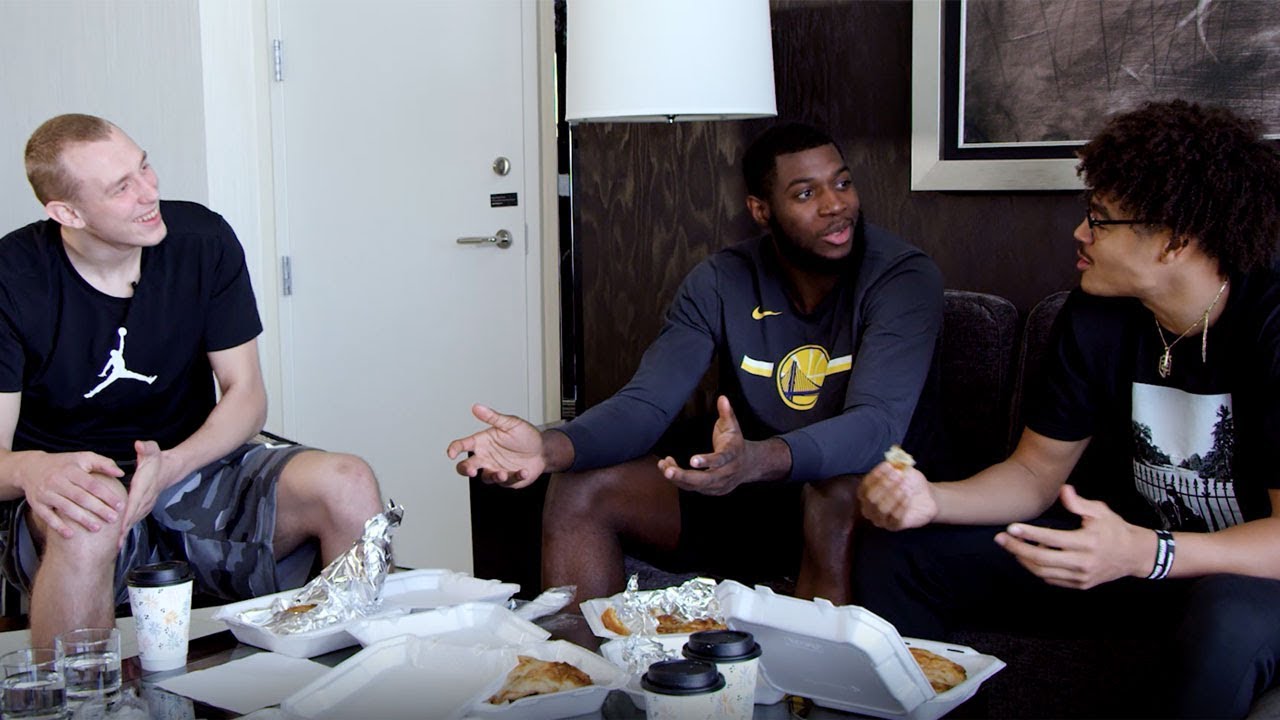 Dubs Rookies Try Serbian Food background