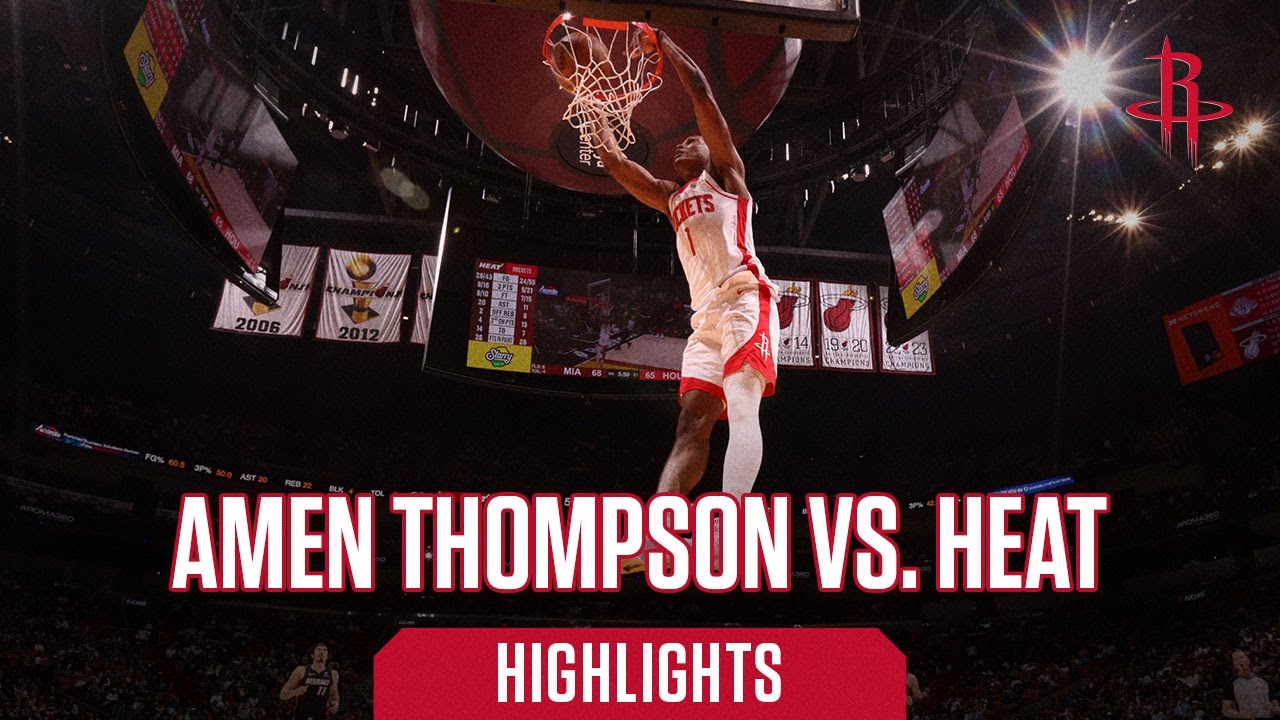 Amen Thompson (18 points) Highlights vs. Miami Heat l Houston Rockets