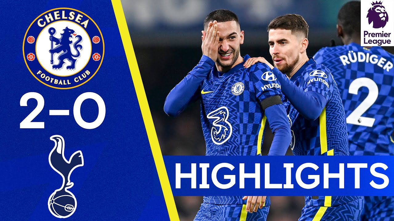 Chelsea 2-0 Spurs | Ziyech Pearler & Thiago Silva Header Give Blues Win! | Premier League Highlights background
