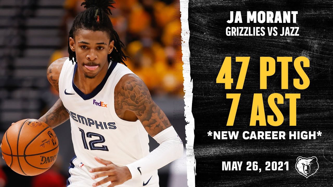 Ja Morant HISTORIC Career-High! Sets Franchise Record vs Utah Jazz - Game 2 - NBA Playoffs 2021 background