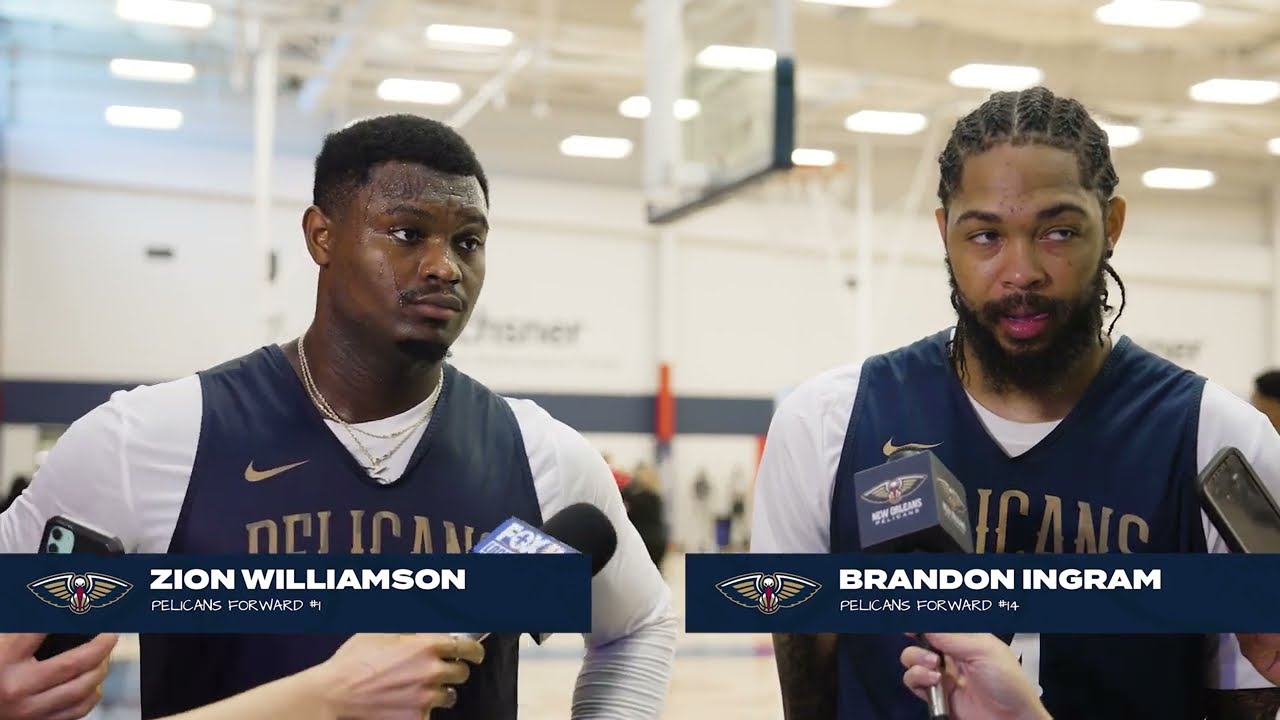 Brandon Ingram and Zion Williamson talk about chemistry, Jordan brand | New Orleans Pelicans background