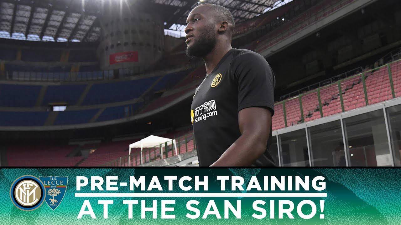 INTER vs LECCE | PRE-MATCH TRAINING AT THE SAN SIRO! 💪🏻⚫🔵