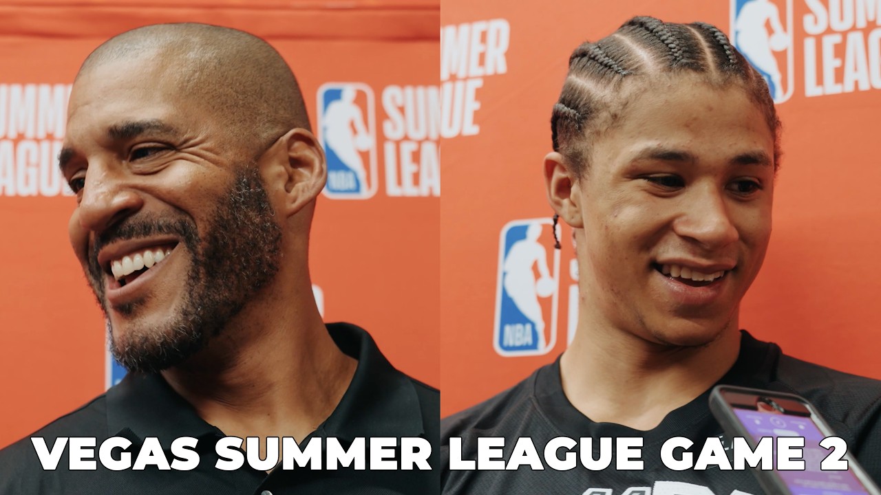 2026 Vegas Summer League Game 2 Media Availability: Spurs Coach Corliss Williamson, Carter Bryant