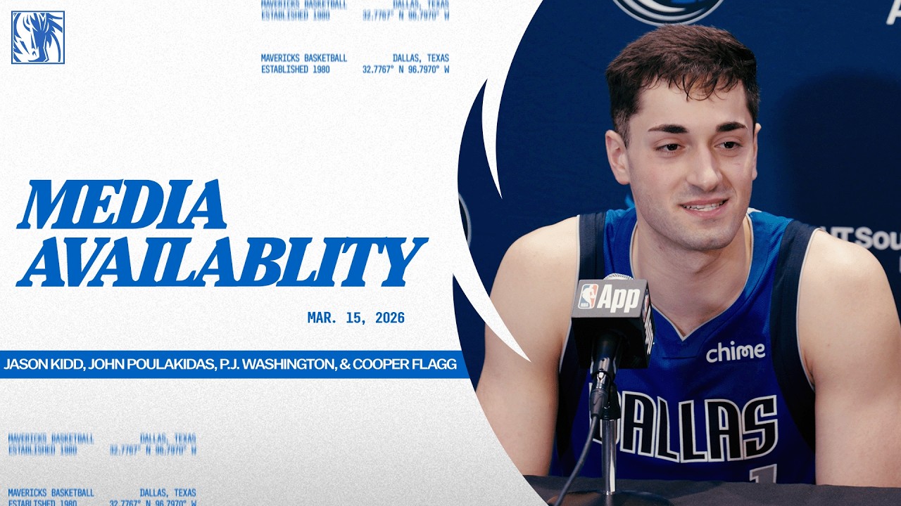 Jason Kidd, John Poulakidas, P.J. Washington, & Cooper Flagg | Media Availability @ CLE | 3/15/26