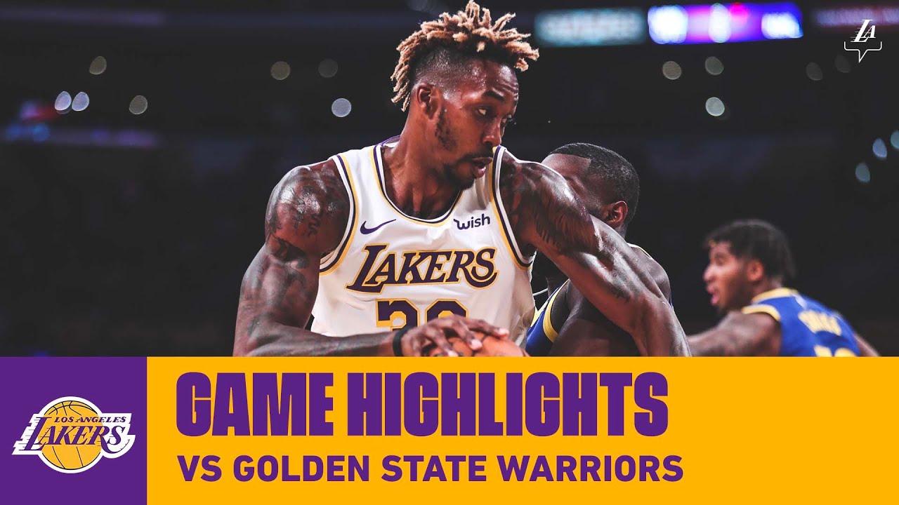 HIGHLIGHTS | Dwight Howard vs. Golden State Warriors (10/14/19) | Lakers background