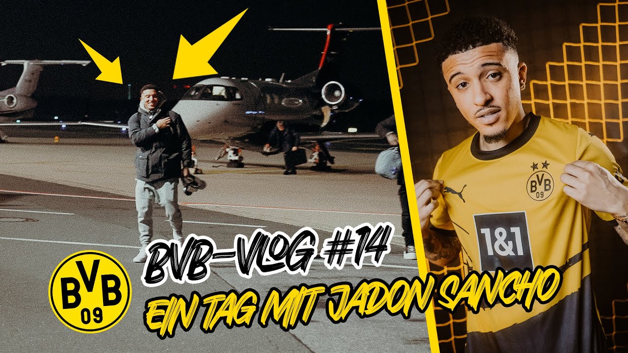 BVB-VLOG: Sancho is back! The first 24 hours with Jadon Sancho in Dortmund - exclusive! | #14 background
