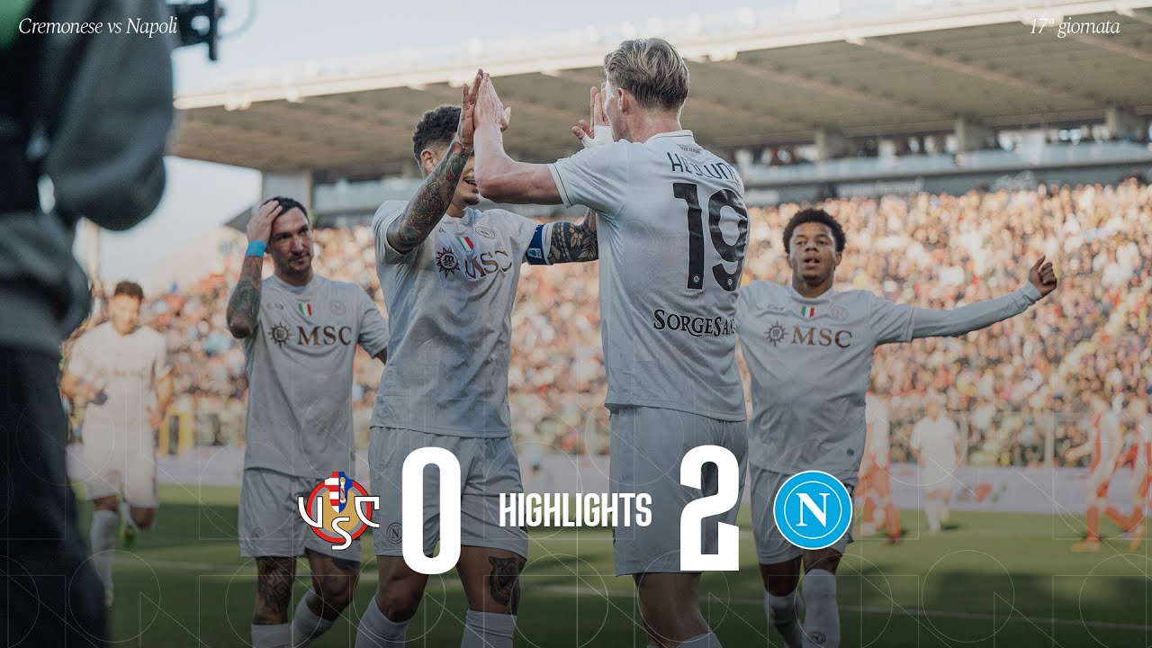 Highlights | Cremonese - Napoli 0-2 | Serie A - 17ª giornata background