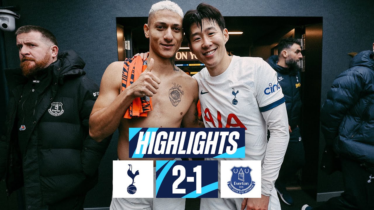 TOTTENHAM HOTSPUR 2-1 EVERTON // PREMIER LEAGUE HIGHLIGHTS // RICHARLISON & SON SECURE CHRISTMAS WIN background