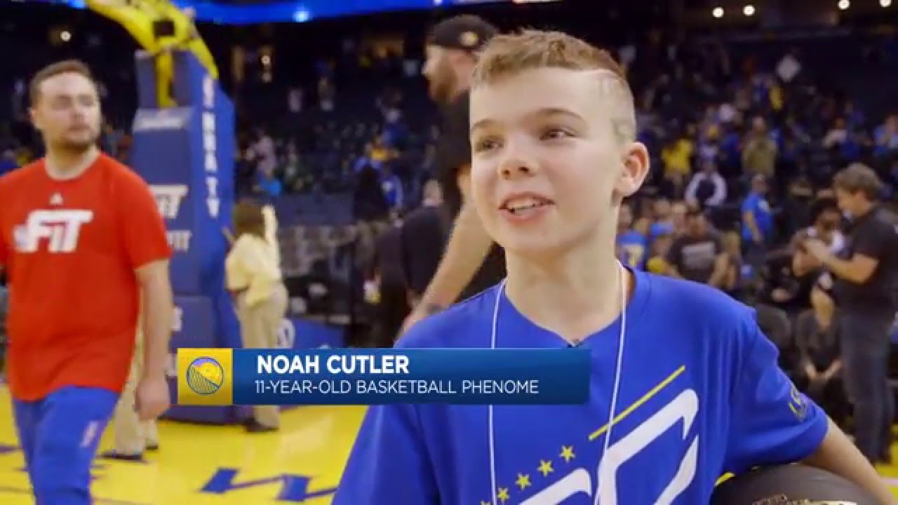 11-Year-Old Kid Shows Off His Handles on Warriors Ground background