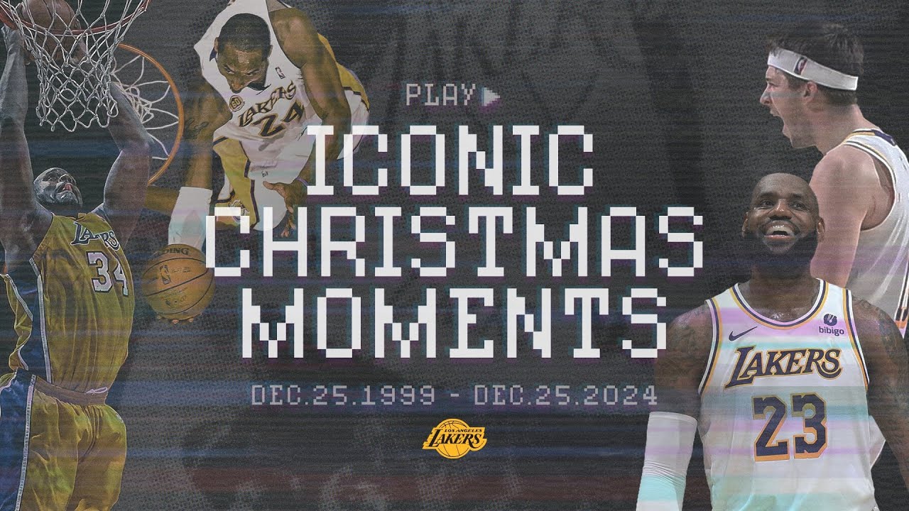 Five Minutes of Kobe, LeBron, Austin, and the Lakers Going OFF on Christmas background