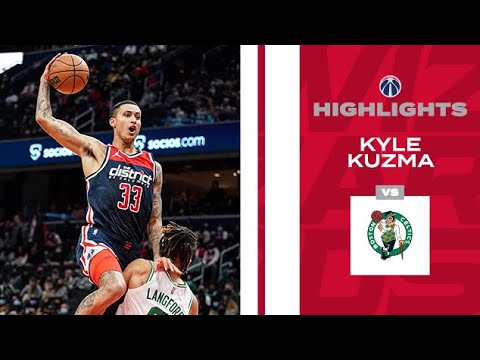 Highlights: Kyle Kuzma with 17 points and 17 assists vs. Celtics - 10/30/21 background