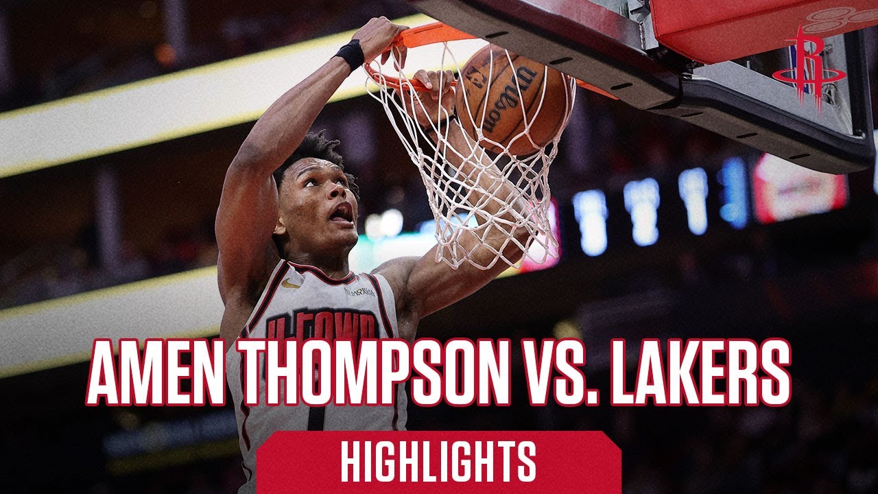 Amen Thompson (23 points) Highlights vs. Los Angeles Lakers l Houston Rockets