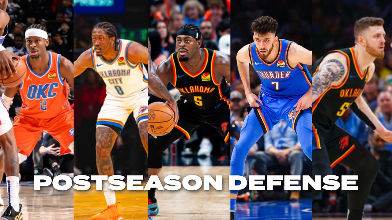 Top Defensive Plays From 2024-25 Playoffs | NBA Defense Week | OKC Thunder background