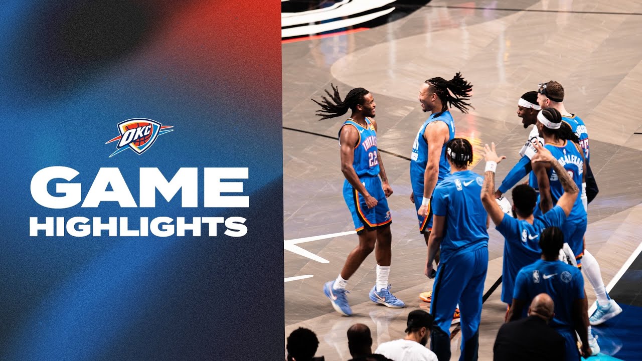 OKC Thunder at Brooklyn Nets | Game Highlights | February 26, 2025 background