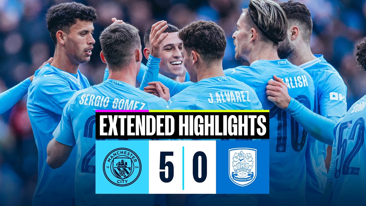 EXTENDED HIGHLIGHTS | Man City 5-0 Huddersfield Town | De Bruyne is BACK! background