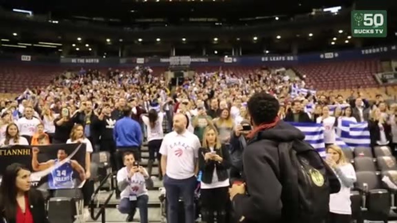 Thousands Of Greeks Greet Giannis In Toronto background
