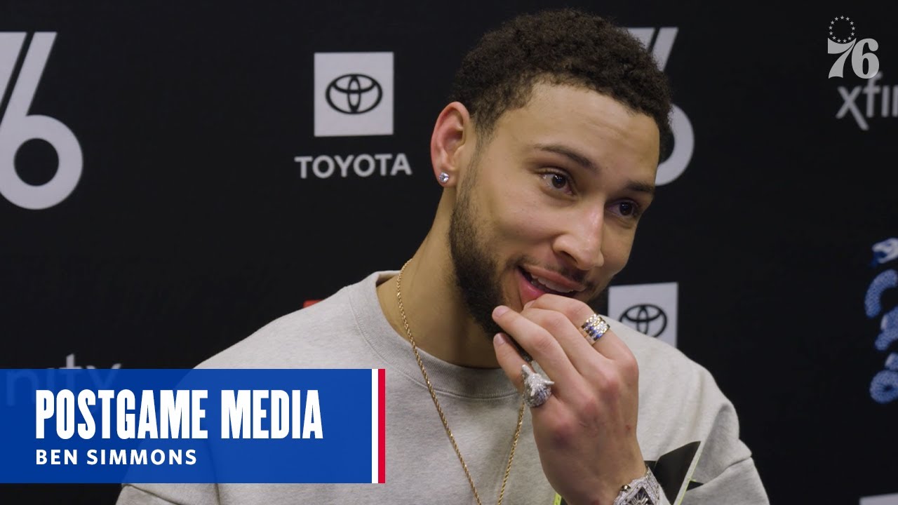 Ben Simmons | POSTGAME MEDIA (03.16.21) background