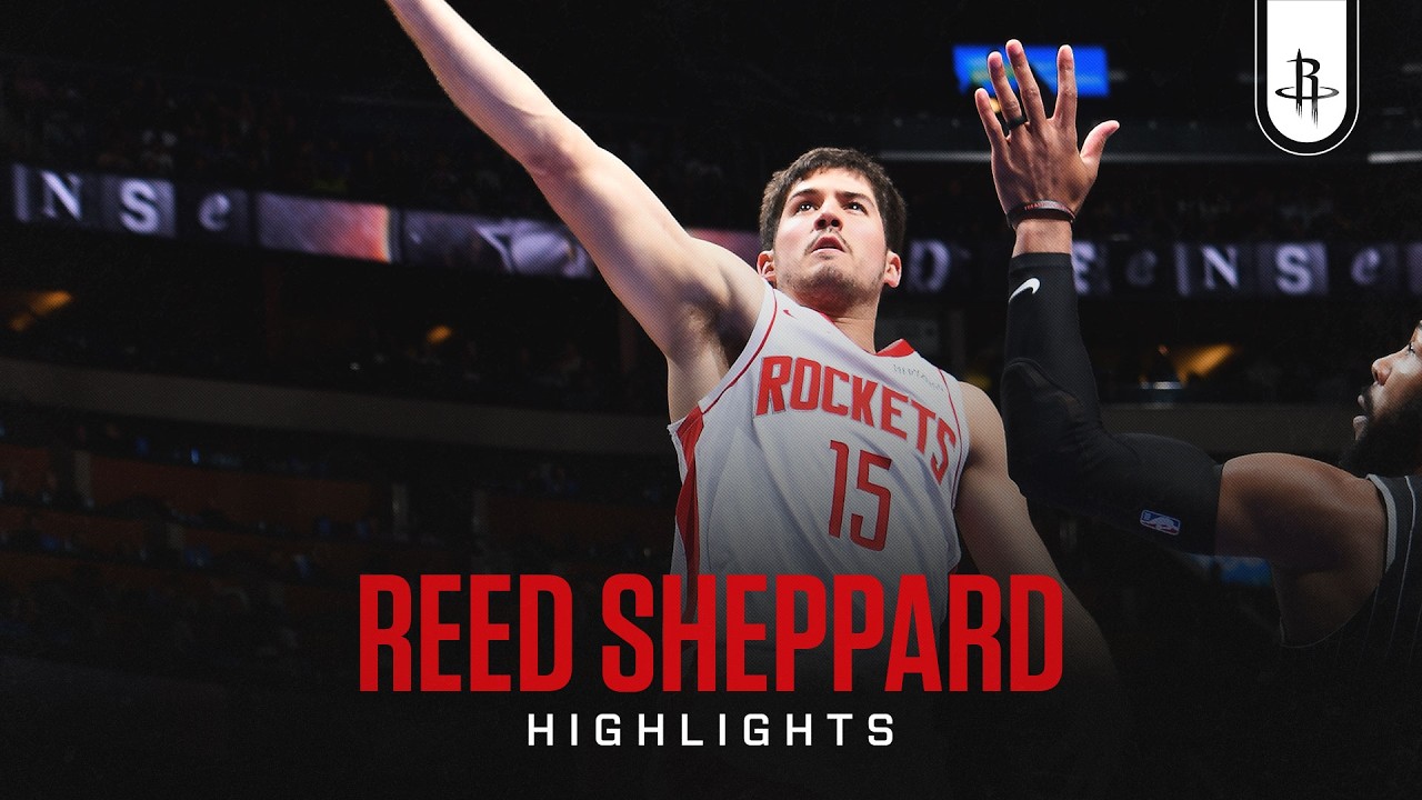 Reed Sheppard (20 points) Highlights vs. Orlando Magic background
