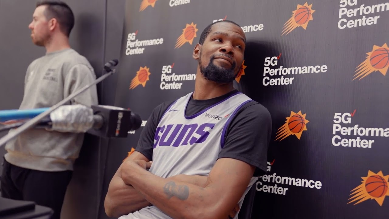 10-22-23 Phoenix Suns Practice Media Availability: Frank Vogel, Kevin Durant and Jusuf Nurkić background
