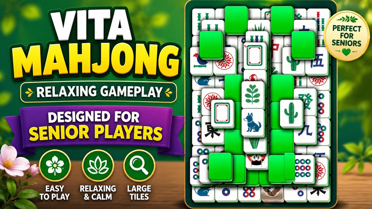 Vita Mahjong Relaxing Gameplay | Designed for Senior Players