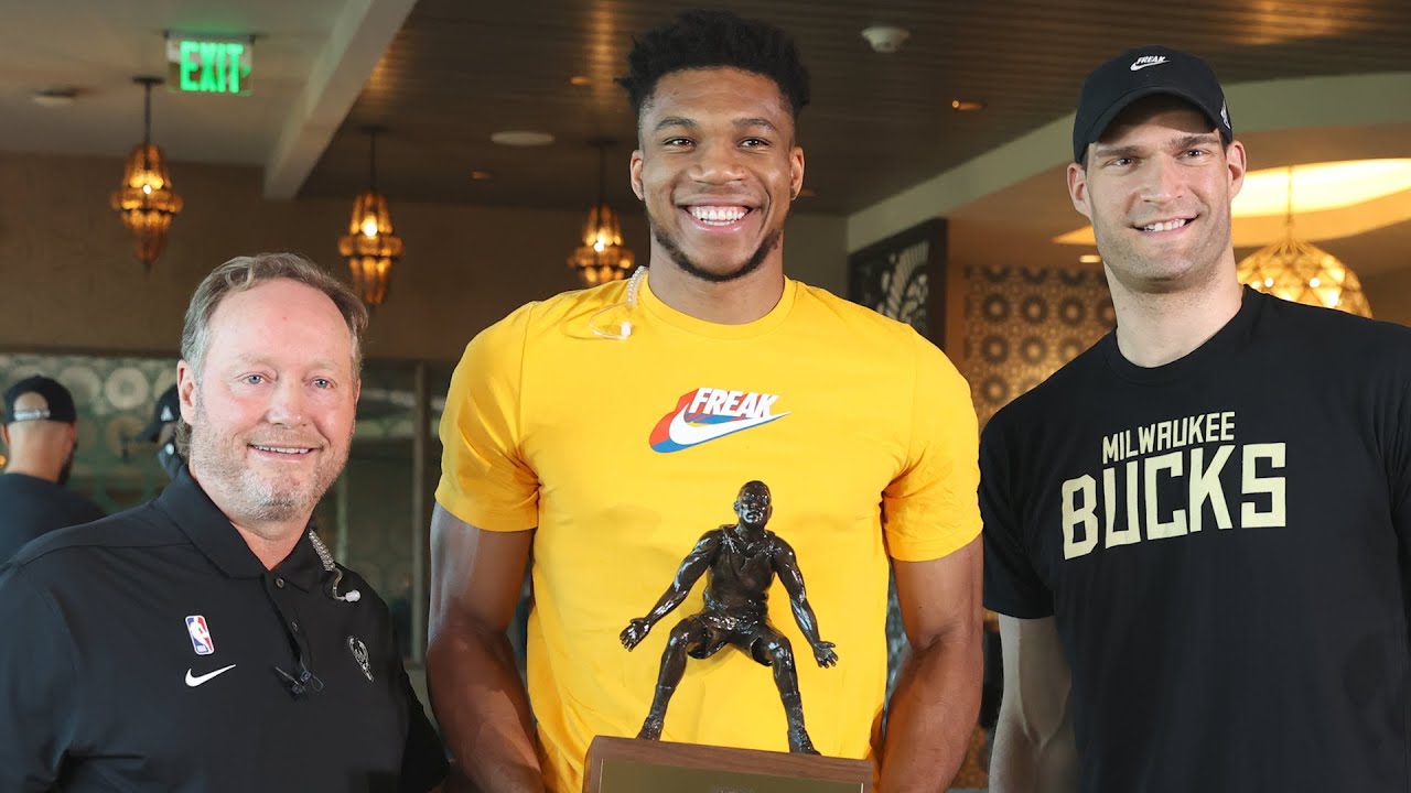Giannis Antetokounmpo Named NBA Defensive Player of the Year background