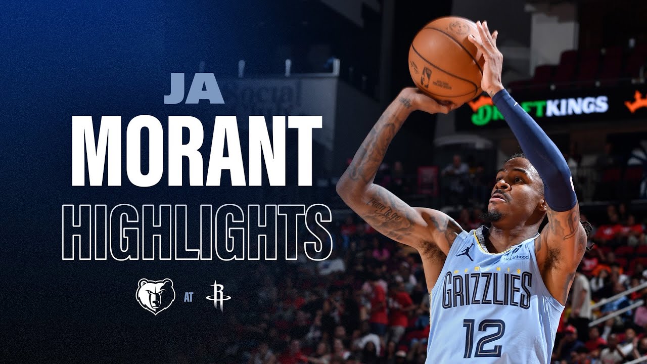 Ja Morant Highlights vs Houston Rockets background
