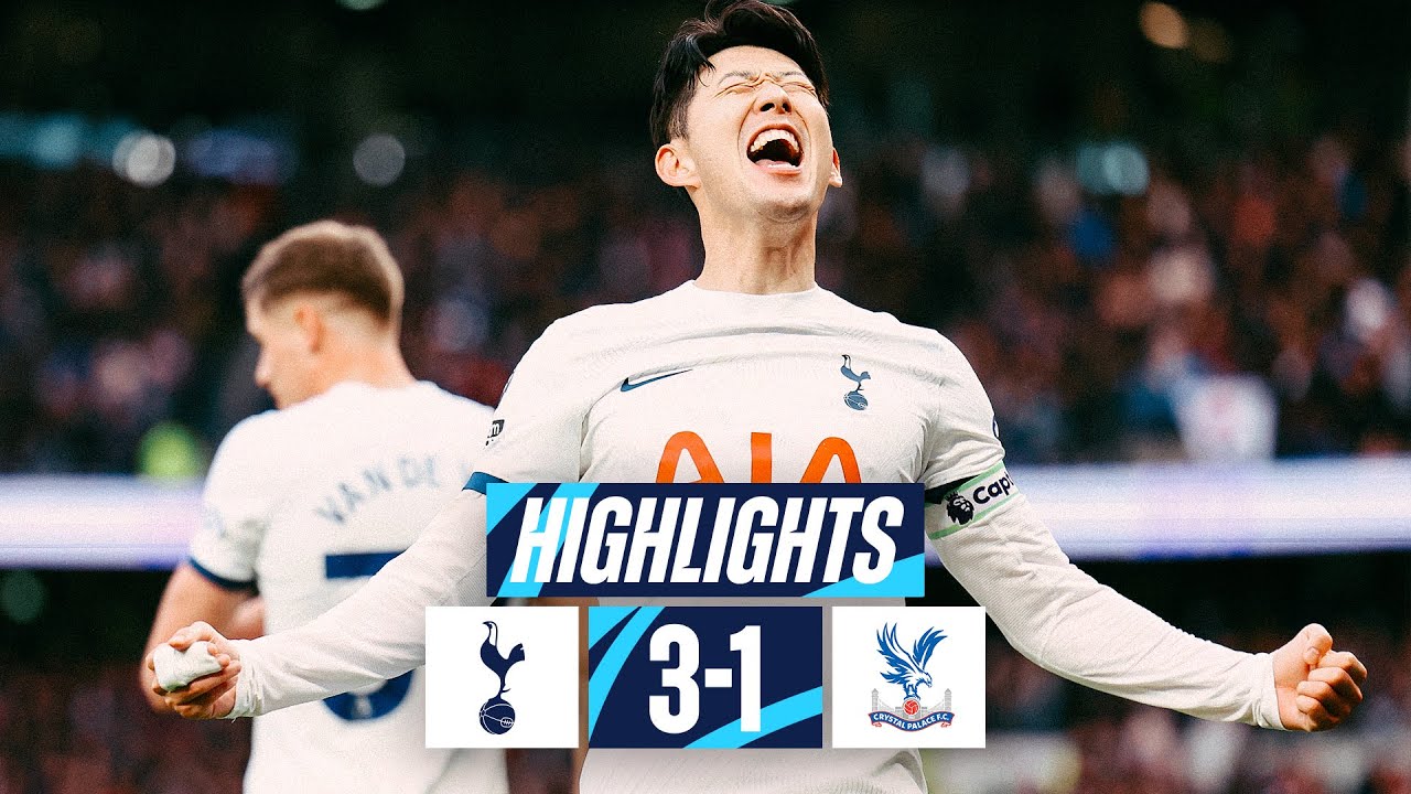 TOTTENHAM HOTSPUR 3-1 CRYSTAL PALACE // PREMIER LEAGUE HIGHLIGHTS // WERNER, ROMERO & SON SECURE WIN background